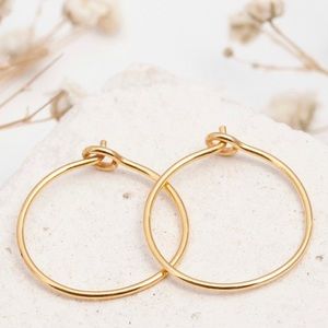 12mm Gold plated hoop earrings